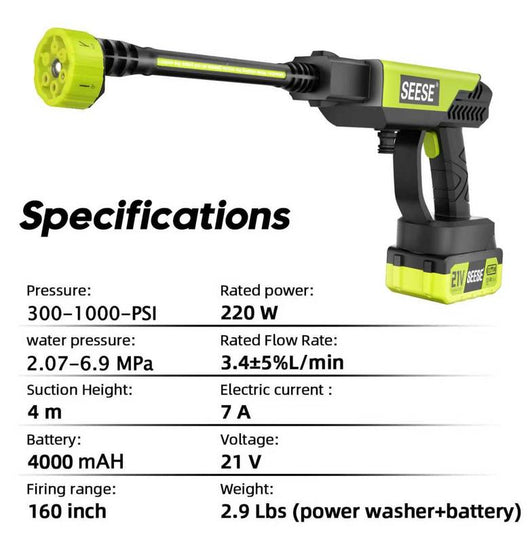 Solmara Cordless Pressure Washer