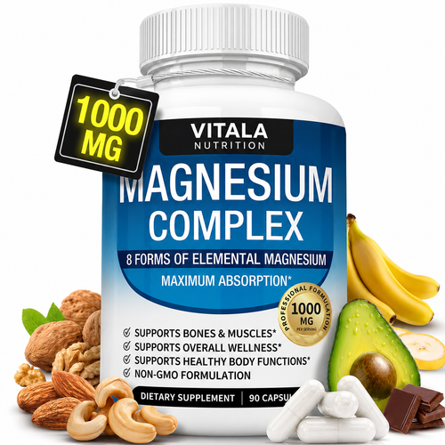 Vitala Magnesium Complex — 8 Forms, 1000mg (90 Capsules)