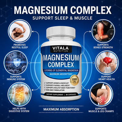 Vitala Magnesium Complex — 8 Forms, 1000mg (90 Capsules)