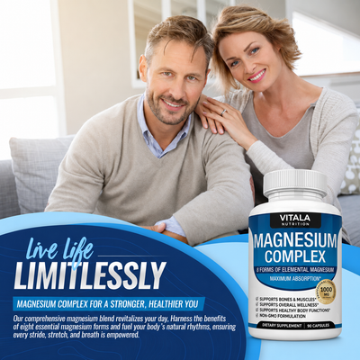 Vitala Magnesium Complex — 8 Forms, 1000mg (90 Capsules)