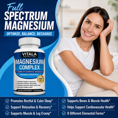 Vitala Magnesium Complex — 8 Forms, 1000mg (90 Capsules)