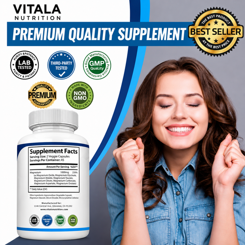 Vitala Magnesium Complex — 8 Forms, 1000mg (90 Capsules)