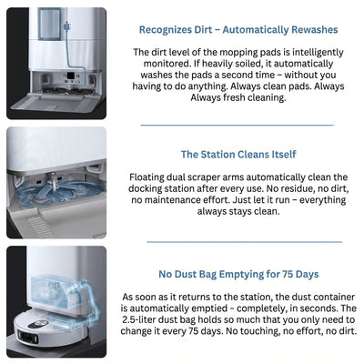 Dream PureGlide X9 – Self-Emptying Robot Vacuum & Mop