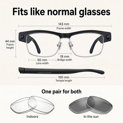 Solmara Vista Air | Camera Glasses with AI & Translation