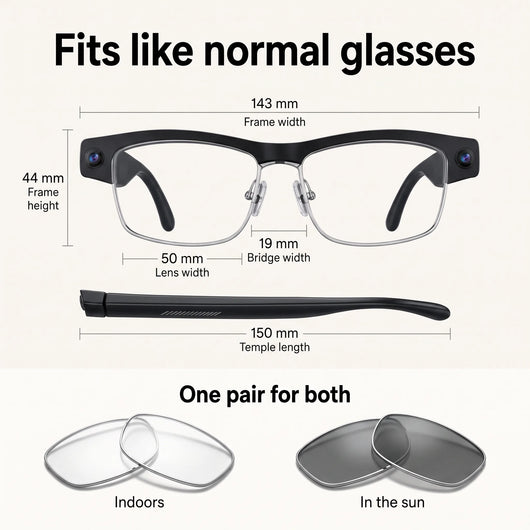 Solmara Vista Air | Camera Glasses with AI & Translation