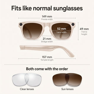 Solmara Vista Classic | Camera Glasses with AI & Translation